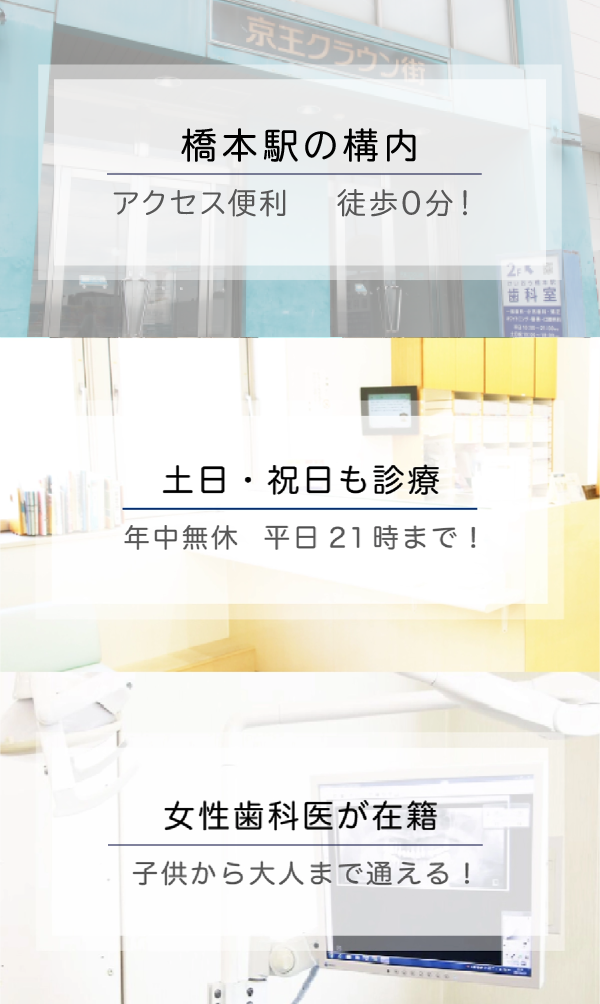 相模原市緑区・橋本の歯医者、京王橋本駅・けいおう橋本駅歯科室